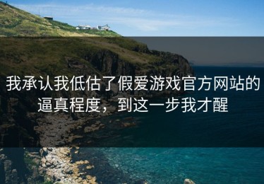 我承认我低估了假爱游戏官方网站的逼真程度，到这一步我才醒