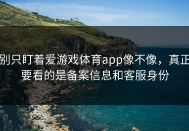 别只盯着爱游戏体育app像不像，真正要看的是备案信息和客服身份
