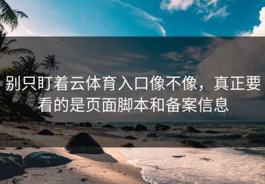 别只盯着云体育入口像不像，真正要看的是页面脚本和备案信息
