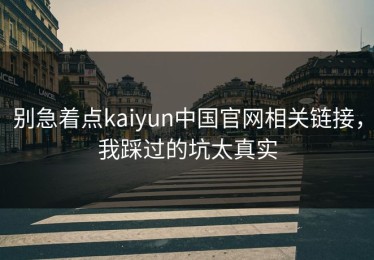 别急着点kaiyun中国官网相关链接，我踩过的坑太真实
