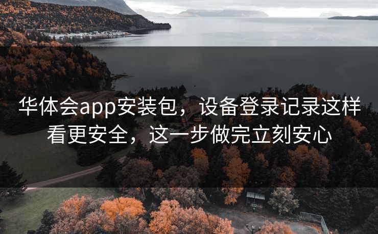 华体会app安装包，设备登录记录这样看更安全，这一步做完立刻安心
